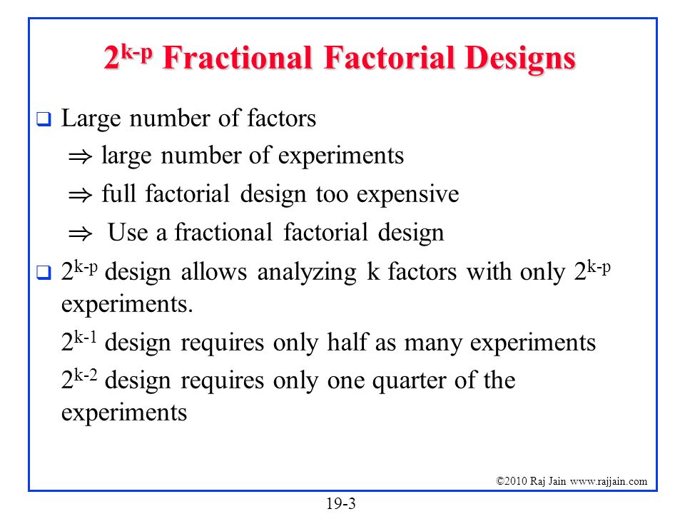 How to write a half fractional factorial design